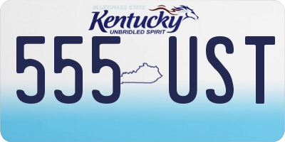 KY license plate 555UST