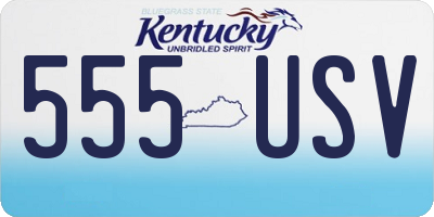 KY license plate 555USV