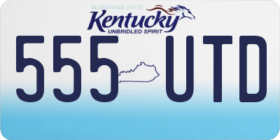 KY license plate 555UTD