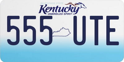 KY license plate 555UTE