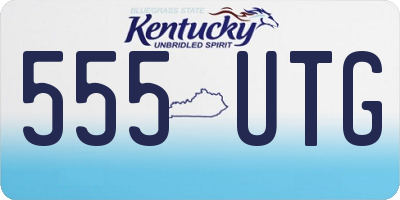 KY license plate 555UTG