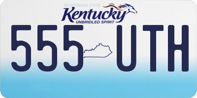 KY license plate 555UTH