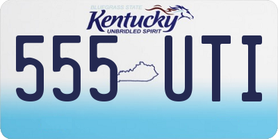 KY license plate 555UTI