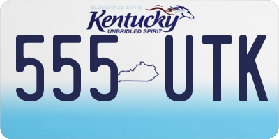 KY license plate 555UTK