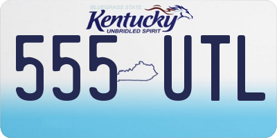 KY license plate 555UTL