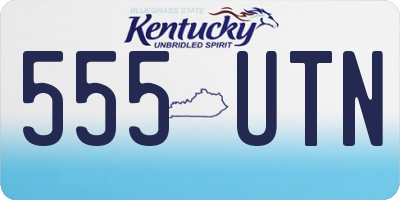 KY license plate 555UTN