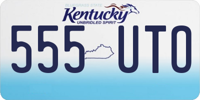 KY license plate 555UTO