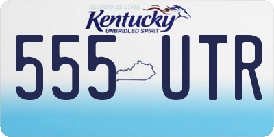 KY license plate 555UTR