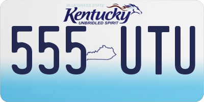 KY license plate 555UTU