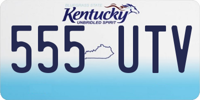 KY license plate 555UTV