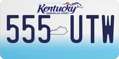 KY license plate 555UTW
