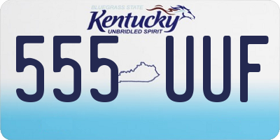 KY license plate 555UUF