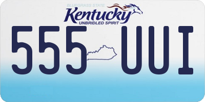 KY license plate 555UUI