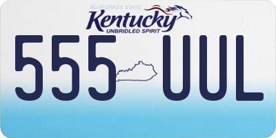 KY license plate 555UUL
