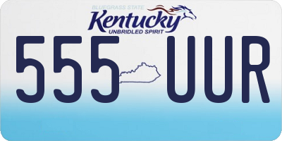 KY license plate 555UUR