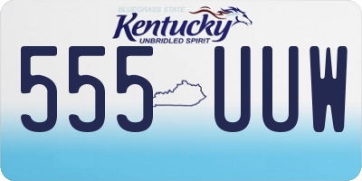 KY license plate 555UUW