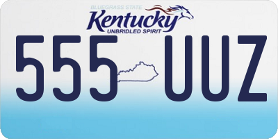 KY license plate 555UUZ