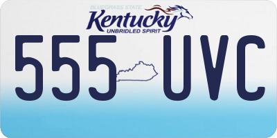 KY license plate 555UVC