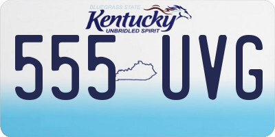 KY license plate 555UVG