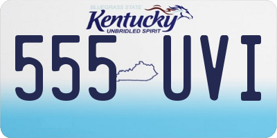 KY license plate 555UVI