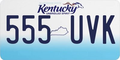 KY license plate 555UVK