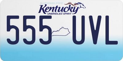 KY license plate 555UVL