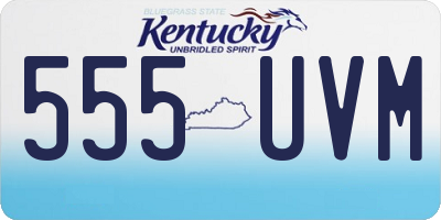 KY license plate 555UVM