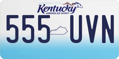 KY license plate 555UVN