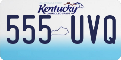 KY license plate 555UVQ