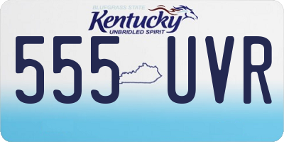 KY license plate 555UVR