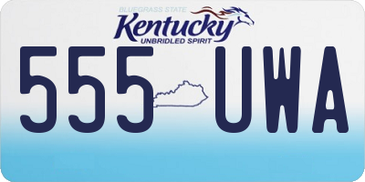 KY license plate 555UWA