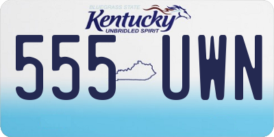KY license plate 555UWN