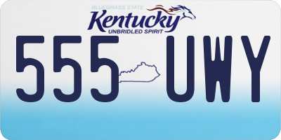 KY license plate 555UWY