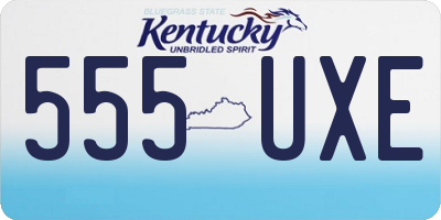 KY license plate 555UXE