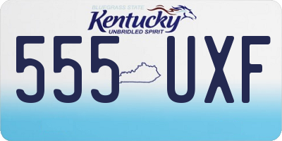 KY license plate 555UXF