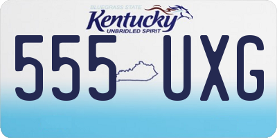 KY license plate 555UXG