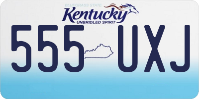 KY license plate 555UXJ
