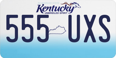 KY license plate 555UXS