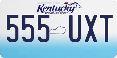 KY license plate 555UXT