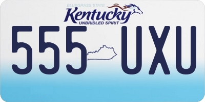 KY license plate 555UXU