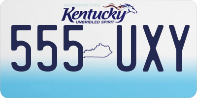KY license plate 555UXY