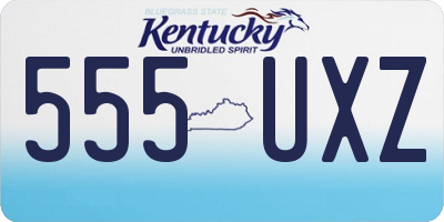 KY license plate 555UXZ