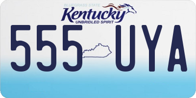 KY license plate 555UYA