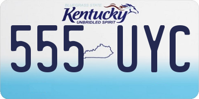 KY license plate 555UYC