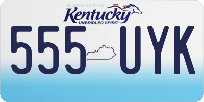 KY license plate 555UYK