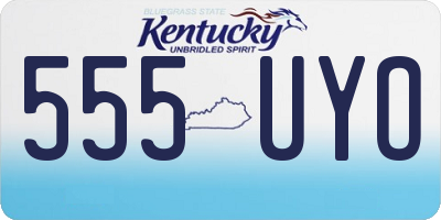 KY license plate 555UYO