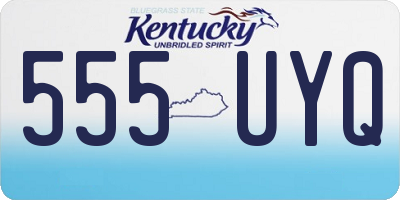 KY license plate 555UYQ