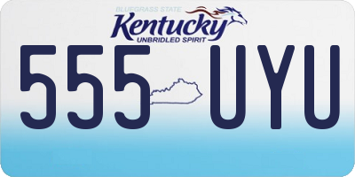 KY license plate 555UYU