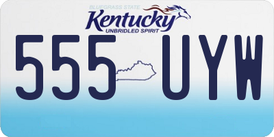 KY license plate 555UYW