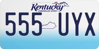 KY license plate 555UYX